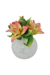 8" Capodimonte Porcelain Diffuser with Pink and Yellow Lilies