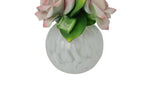 8" Capodimonte Porcelain Diffuser with White and Pink Roses