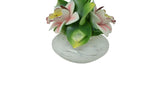 8" Capodimonte Porcelain Diffuser with Pink Orchids