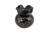 5" Black and Gold Speckled Glass Vase Aroma Diffuser