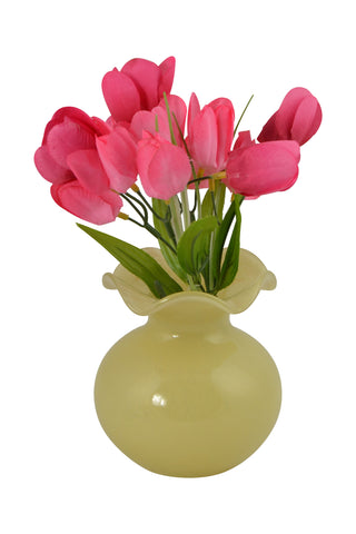 5" Daisy Yellow Glass Vase Aroma Diffuser