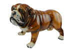 Threestar 22" Ceramic Brown Bulldog Statue