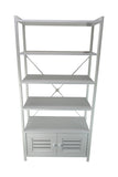 White 5 Tier Bookshelf Storage Organizer