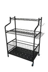 2 Tier Black Metal Garage Organizer