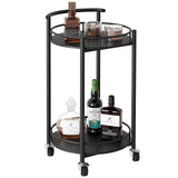 30" Black 2 Tier Kitchen Cart