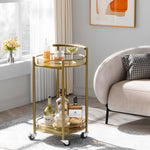 30" Gold 2 Tier Kitchen Cart