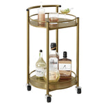 30" Gold 2 Tier Kitchen Cart