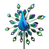 78" Peacock Wind Spinner with Light