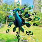 78" Peacock Wind Spinner with Light