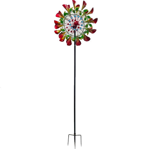 78" Multicolor Metal Wind Spinner