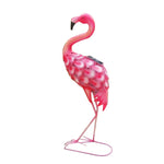 24" Metal Flamingo with Light Garden Statue