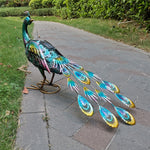 22" Peacock with Light Garden Statue