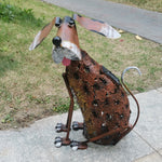 15" Brown Dog with Light Garden Statue