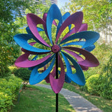 83" Pink and Blue Metal Wind Spinner