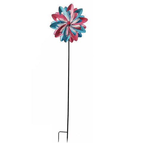 83" Pink and Blue Metal Wind Spinner