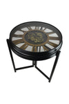 21" Round Table With Moving Gear Clock