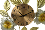 21" Inch Metal Floral Mantel Clock