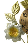 21" Inch Metal Floral Mantel Clock