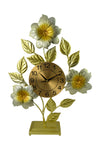 21" Inch Metal Floral Mantel Clock