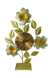 21" Inch Metal Floral Mantel Clock