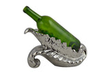 11" Polished Silver Cornucopia Bottle Holder