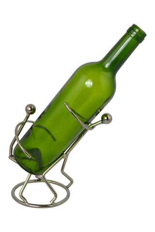 Couple Holding Bottle Wine Rack