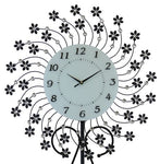 69" Metal Floral Floor Clock